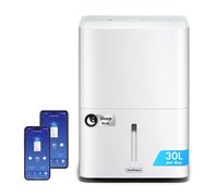 VonHaus 30L/Day 4L Water Tank Dehumidifier WiFi Smart Compatible in White VonHaus White