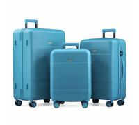 VonHaus 3pc 4 Wheel Hard Suitcase - Teal