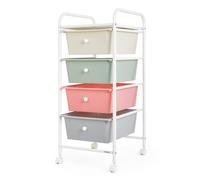 VonHaus 4 Drawer Storage Trolley VonHaus Multicolor