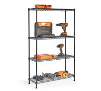 VonHaus 4 Tier Garage Shelving Units in Black VonHaus Black
