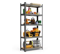 VonHaus 5 Tier 1.5m Garage Shelving Unit in Grey VonHaus Grey
