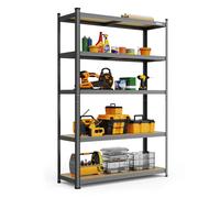 VonHaus 5 Tier Extra Wide Garage Shelving Unit in Grey VonHaus Grey