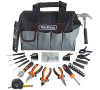 VonHaus Tool Set - 92pcs Tool Kits for Home DIY Tasks - Household DIY Kit for Beginners - Includes Wrench, Hammer, Sockets, Screwdriver and More - Home Kit Set and Durable Carry Bag