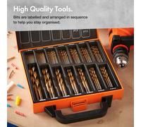 VonHaus 99pc Titanium HSS Drill Bit Set 1.5-10mm Carry Case