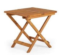 VonHaus Adirondack Side Table - Wooden Folding Garden Table - Acacia Hardwood Foldable for Garden, Patio & Terrace - Outdoor Drinks Tabletop