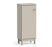 VonHaus Victoria Fluted Design Slim Bathroom Storage Cabinet in Stone VonHaus Stone