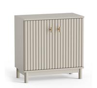 VonHaus Victoria Fluted Design Bathroom Storage Cabinet in Stone VonHaus Stone