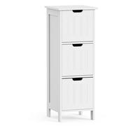 VonHaus Bathroom Drawers , White 3 Drawer Storage Unit ,Slimline Shaker Style Freestanding Chest of Drawers Cabinet