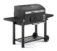 Vonhaus Bbq, Charcoal Barbecue, Portable Bbq For Garden, For Grilling Meat, Fish & Vegetables, Side Tables & Temperature Gauge Xxl