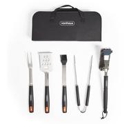 VonHaus BBQ Tool Set 5pc Stainless Steel with Case, Outdoor Barbecue Kit UK