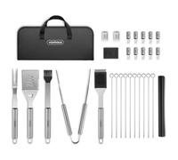 Vonhaus Bbq Tool Set With Case, 30Pc Bbq Accessories Kit W/ Spatula, Tongs, Barbecue Grill Mat & More, Outdoor Cooking Utensils