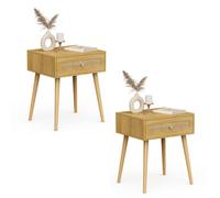 Sienna Rattan Bedside Tables Set of 2