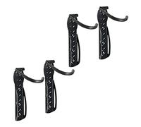 VonHaus Bike Wall Mounts - Bike Wall Rack, 4-Pack for Garage and Shed - Steel Coated Bicycle Storage Hooks - Vertical Bike Rack with Durable Plastic Clips - Premium Quality Bike Wall Mount