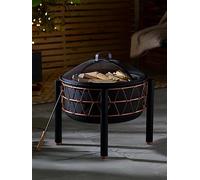 Vonhaus Black & Copper Fire Pit One Colour