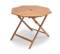 VonHaus Cannes Acacia Wood Folding Garden Dining Table in Brown VonHaus Brown