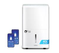 VonHaus Dehumidifier 40L/Day, 7.5L Water Tank - WiFi/Smart with Purify/Inside Drying - For Damp, Condensation, Laundry/Clothes Drying, Prevents Mould & Smells, for Home, Bedroom, Utility Room & More