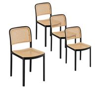 Rattan Effect Brewer Dining Chairs - Set of 4