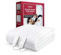 VonHaus Electric Blanket King, Heated Mattress Topper for King Size Bed, Heated Under Blanket Cover Sheet - Dual Controls, Corner Ties, 3 Heat Settings, Safety Shut Off, Machine Washable, 200 x 150cm