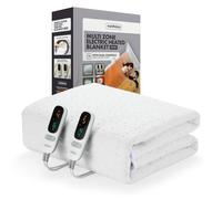 VonHaus Electric Blanket King with 4 Heating Zones & Dual Controls | Heated Mattress Topper for King Bed, Under Blanket Cover Sheet, Corner Ties, 6 Heat Settings, Machine Washable, 200 x 150cm