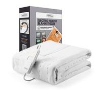 Vonhaus Electric Blanket Single, Heated Mattress Topper Under Sheet, Controller, Corner Ties, 3 Settings, Machine Washable
