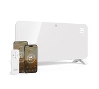 VonHaus Electric Heater - Glass Panel Radiator WiFi, Remote, 2000W - White | Portable Freestanding or Wall Mounted for Home, Office, Any Room - Smart Compatible w/Alexa & Google Home, 2 Heat Settings