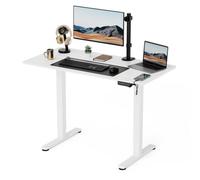 VonHaus White Standing Desk 120x60cm One Size White
