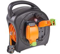 VonHaus Extension Reel - 25m Heavy Duty Extension Lead for Indoor & Outdoor Use - Thermal Cut Out, Corrosion Resistant Cover - Splash-Proof Wind Up Power Extender Lead