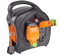 VonHaus Extension Reel - 25m Heavy Duty Extension Lead for Indoor & Outdoor Use - Thermal Cut Out, Corrosion Resistant Cover - Splash-Proof Wind Up Power Extender Lead