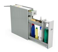 Freestanding Shaker Style Slimline Bathroom Storage Unit VonHaus Grey One Size