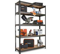 Vonhaus Garage Shelving Units, 5-Tier Storage Shelves With 1325Kg Capacity, Extra Wide Heavy Duty Shelving With Adjustable Layout