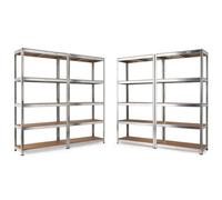 Vonhaus Garage Shelving Units - Pack Of Four 1.8M Heavy Duty Shelving Units - 5-Tier Units For Storage, 175Kg Capacity Per Shelf