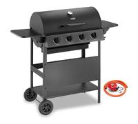 VonHaus Gas BBQ with 4 Burners in Black VonHaus Black