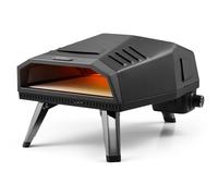 VonHaus Gas Pizza Oven Outdoor - Tabletop with Pizza Stone, Hose & Regulator, Carry Bag Included - Steel, Foldable Legs, Adjustable Temp Dial - For up to 12” Pizzas - Can Also Smoke Meat, Fish & Veg