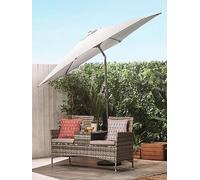 Grey 2.7m Steel Garden Parasol