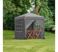 VonHaus Grey Heavy Duty Pop Up Gazebo with Sides 2m x 2m VonHaus Grey