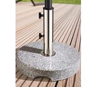 Vonhaus Grey Round Granite Parasol Base One Colour