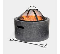 Vonhaus Grey Round MgO Firepit- Small
