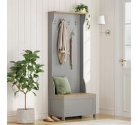 VonHaus Hallway Unit Coat Stand with Shoe Storage in Grey | Size: 1 Pack VonHaus Grey 1 Pack