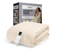 Cream Heated Throw Blanket