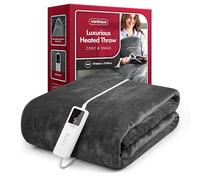VonHaus Heated Throw Blanket Electric, 160 x 130cm, 9 Heat Settings, 9 Hr Timer
