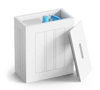 VonHaus Holbrook Shaker Style Bathroom Storage Box with Lid in White VonHaus White