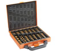 Vonhaus Hss Metal Drill Bit Set, Carry Case, 99 Pcs 1.5-10 mm High Speed Steel Bits Titanium Coated, Drilling Wood, Masonry
