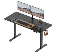 VonHaus Large Home Office Electric Standing Desk with USB-C Charging in Black VonHaus Black
