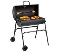 VonHaus Men's Portable Barrel Charcoal BBQ & Smoker in Black VonHaus Black