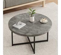 VonHaus Mosley Round Living Room Coffee Table in Grey VonHaus Grey