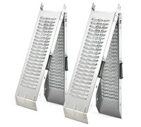 VonHaus Loading Ramp - 2 Van Ramps Heavy Duty - Folding Slope for Van, Motorbike, Quad Motorcycle - Portable Galvanised Steel Loading Rampway- 400kg Max Loading - H168 x W25 x D8cm