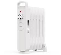 VonHaus Oil Filled Radiator 6 Fin - Oil Heater Portable Electric Free Standing 800W for Home, Office, Any Room - Adjustable Thermostat, Carry Handle, Lightweight, 1.5m Power Cable - 2 Year Warranty