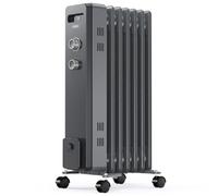 Vonhaus Oil Filled Radiator 7 Fin, Oil Heater Portable Electric Free Standing 1500W For Home, Office, Any Room