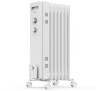 VonHaus Oil Filled Radiator 7 Fins - 1500W, 3 Heat Settings - White