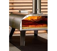 VonHaus Pizza Oven Outdoor - For Tabletop with Stone Included - Stainless Steel, Pellet Fuelled, Removable Chimney, Foldable Legs - For up to 12” Dough - Can Also Smoke Meat, Fish & Veg